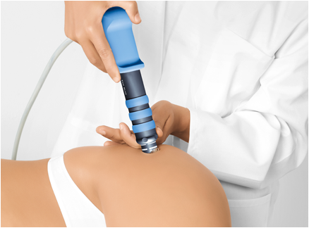 Shockwave therapy treatment for sciatic nerve pain in lower back and glute